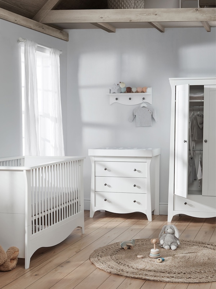 CuddleCo 3 Piece White Cashmere Clara Nursery Furniture Set - Image 1 of 4
