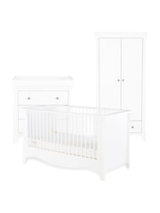 CuddleCo 3 Piece White Cashmere Clara Nursery Furniture Set - Image 4 of 4
