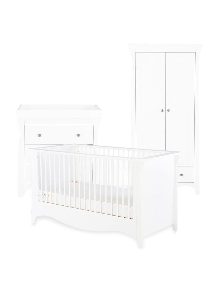 CuddleCo 3 Piece White Cashmere Clara Nursery Furniture Set - Image 4 of 4