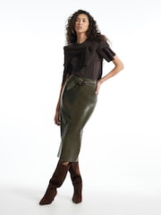 River Island Green Corset Pencil Midi Skirt - Image 2 of 4