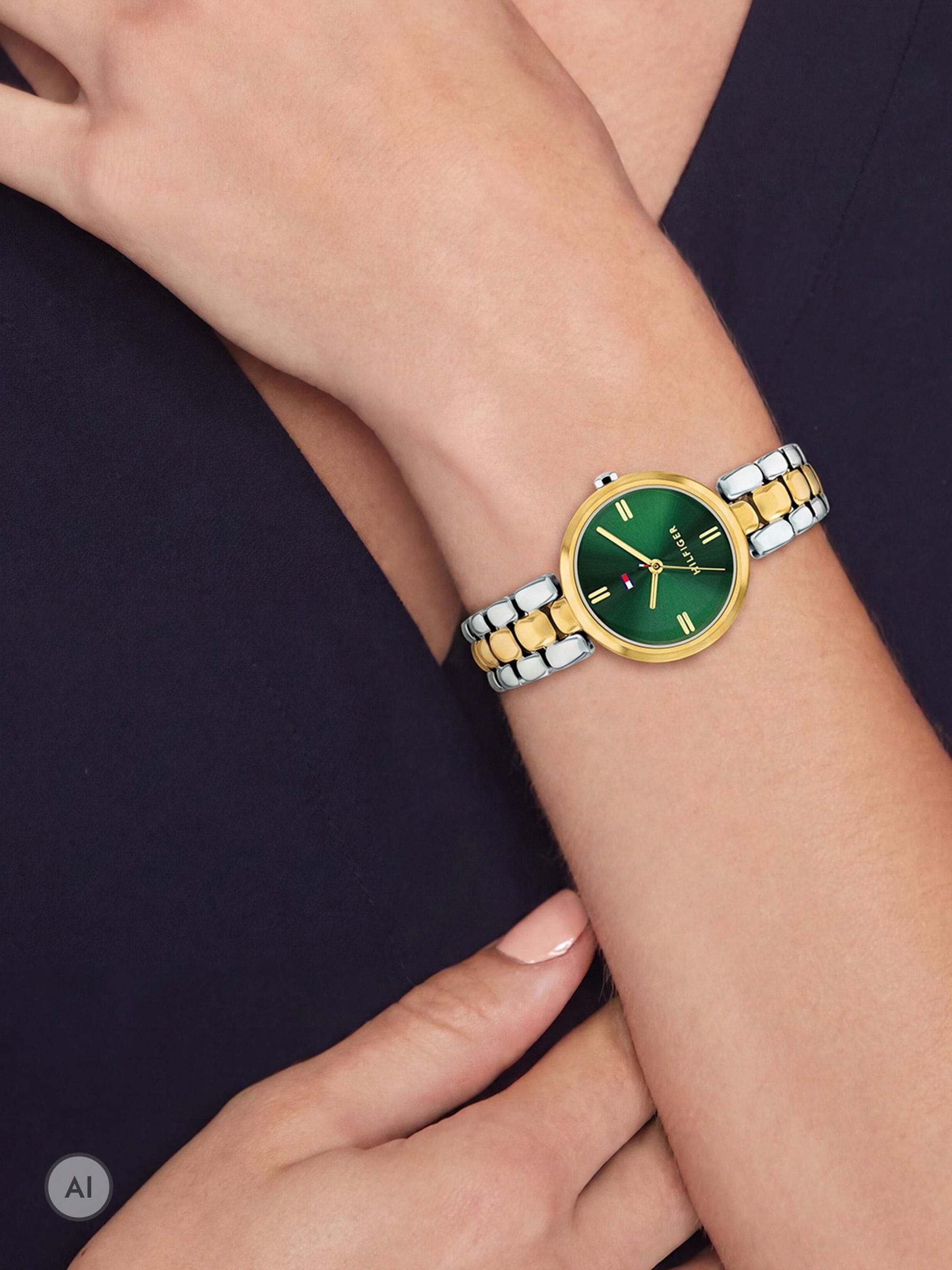 Tommy Hilfiger 1782927 Annie Two Tone Green Dial Watch - Image 2