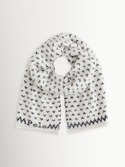 Polo Ralph Lauren Cream Polka Dot Wrap Scarf - Image 1 of 1