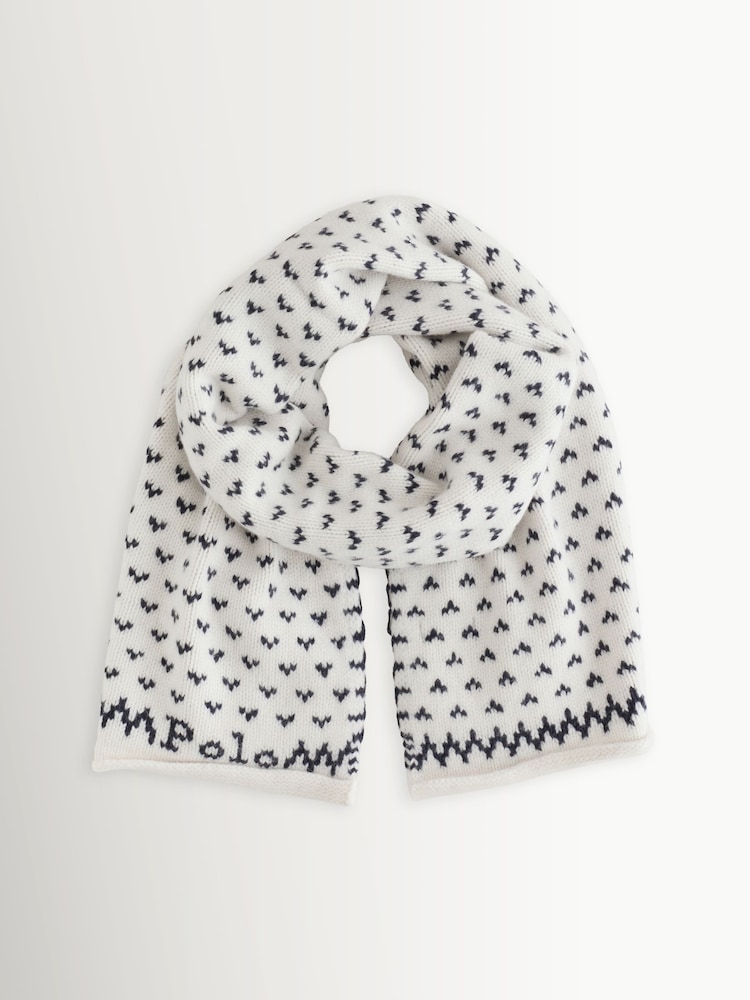 Polo Ralph Lauren Cream Polka Dot Wrap Scarf - Image 1 of 1