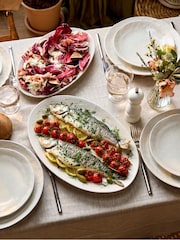 Stellar Soft White Mylor Stoneware Large Platter - Image 3 of 6