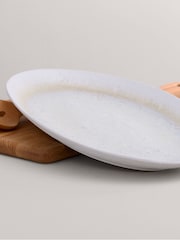 Stellar Soft White Mylor Stoneware Large Platter - Image 4 of 6