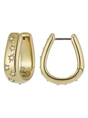 Olivia Burton Gold Tone IP Celestial Wide Hoop Earrings - Image 2 of 2