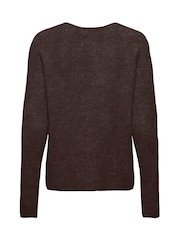 ONLY Brown Cosy V-Neck Pullover Knit Jumpers - Image 2 of 2