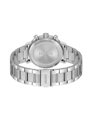HUGO Silver #TAKEOFF Blue Dial and Stainless Steel Multifunction  Watch - Image 5 of 5