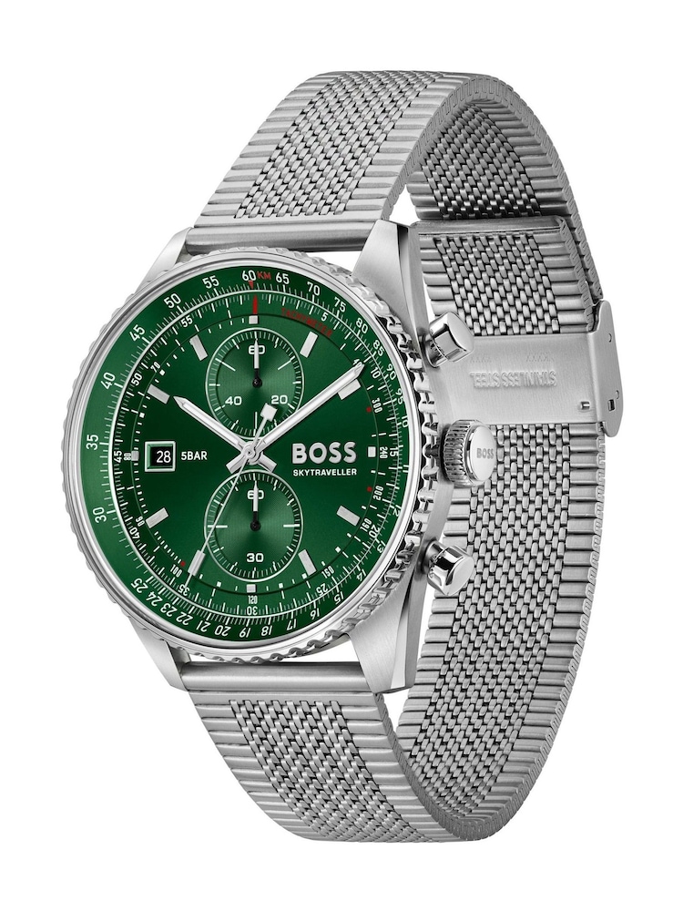 BOSS Green Skytraveller Bi Colour Chronograph Watch - Image 2 of 4