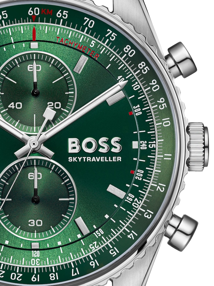BOSS Green Skytraveller Bi Colour Chronograph Watch - Image 4 of 4