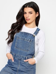 PixieGirl Petite Blue Denim 100% Cotton Dungarees - Image 4 of 4