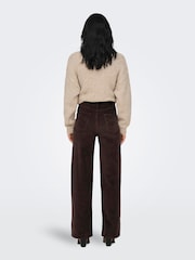 ONLY Brown High Waisted Wide Leg Corduroy Jeans - Image 2 of 4