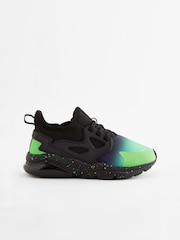 Green/Black Elastic Lace Trainers - Image 2 of 5