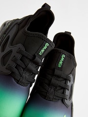 Green/Black Elastic Lace Trainers - Image 4 of 5