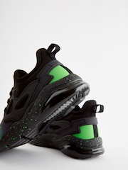Green/Black Elastic Lace Trainers - Image 5 of 5