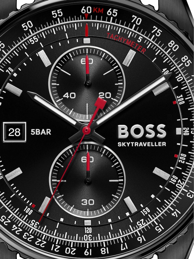 BOSS Black Skytraveller Pro IP Mesh Watch - Image 4 of 4