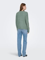 ONLY Light Green Cosy V-Neck Pullover Knit Jumpers - Image 4 of 7