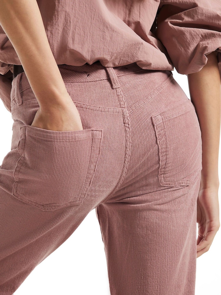 River Island Pink Relaxed Coard Straight Leg Jeans - Image 4 of 4