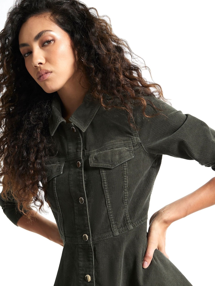 River Island Cord Skater Mini Dress - Bilde 2 av 4