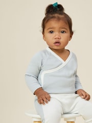 MORI Cotton & Bamboo Long Sleeve Kimono Bodysuit - Image 1 of 3