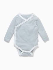 MORI Cotton & Bamboo Long Sleeve Kimono Bodysuit - Image 3 of 3