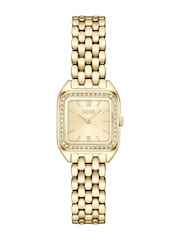 BOSS Gold Mae Petite Soft Square Two Tone Bracelet Watch - Image 1 of 4