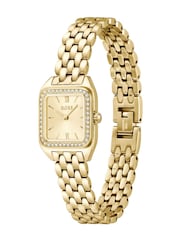 BOSS Gold Mae Petite Soft Square Two Tone Bracelet Watch - Image 2 of 4