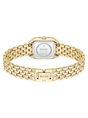 BOSS Gold Mae Petite Soft Square Two Tone Bracelet Watch - Image 3 of 4
