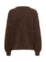 ONLY Brown Long Sleeve Crew Neck Cosy Jumper - Image 6 of 6