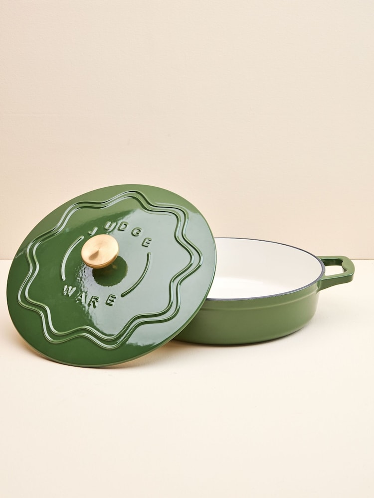 Judge Green 28cm Enamelled Cast Iron Shallow Casserole - Image 2 of 6 Judge Green 28cm Enamelled Cast Iron Shallow Casserole - Image 2 of 6