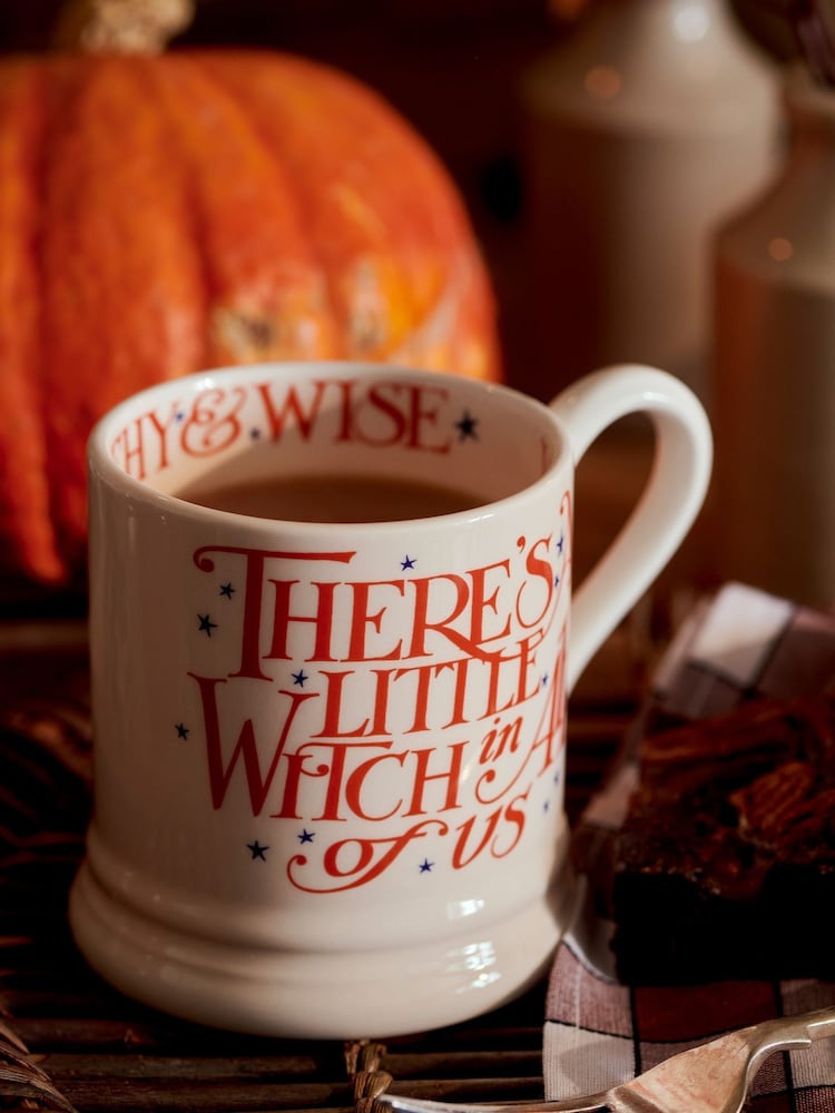 Emma Bridgewater Cream Halloween Toast Little Witch 1/2 Pint Mug - Image 1 of 4 Emma Bridgewater Cream Halloween Toast Little Witch 1/2 Pint Mug - Image 1 of 4