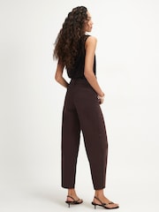 River Island Brown Core Barrel Leg Jeans - Image 3 of 3