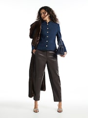 River Island Clean Waistband Barrel Leg Trousers - Bilde 1 av 4