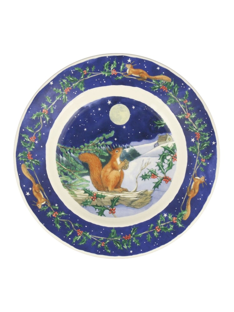 Emma Bridgewater Cream Midnight Squirrel Medium Dinner Plate - Image 1 of 2