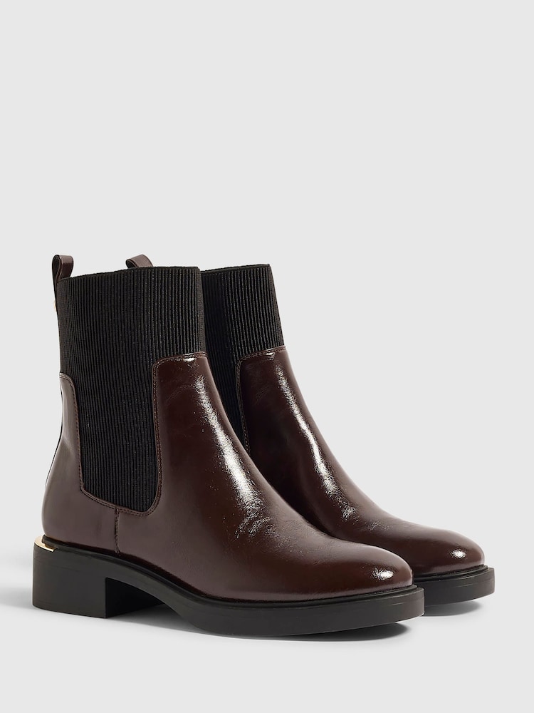 River Island Red Ankle Boots - Image 2 of 5