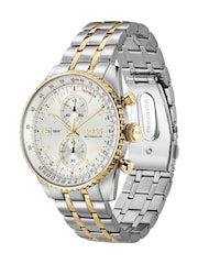 BOSS Silver Skytraveller Pro Two Tone Stainless Steel and Gold IP Watch - Image 2 of 4