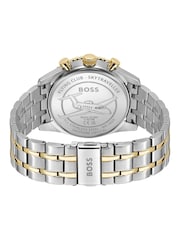 BOSS Silver Skytraveller Pro Two Tone Stainless Steel and Gold IP Watch - Image 3 of 4