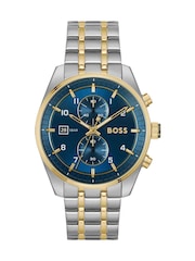 BOSS Grey Skytraveller Bi Colour Chronograph Watch - Image 2 of 6