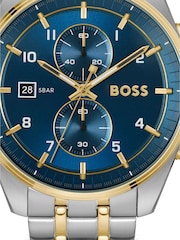 BOSS Grey Skytraveller Bi Colour Chronograph Watch - Image 5 of 6