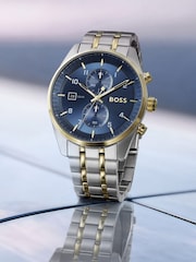 BOSS Grey Skytraveller Bi Colour Chronograph Watch - Image 6 of 6