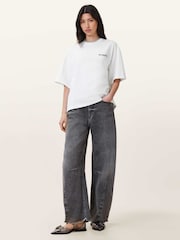לבן - Allsaints חולצת טי, דגם Guardian Amelie - תמונה 3 מתוך 8