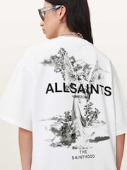 לבן - Allsaints חולצת טי, דגם Guardian Amelie - תמונה 4 מתוך 8
