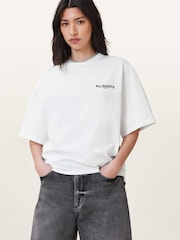לבן - Allsaints חולצת טי, דגם Guardian Amelie - תמונה 5 מתוך 8
