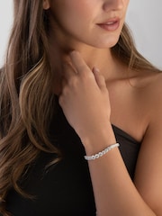 Beaverbrooks Sterling Silver Cubic Zirconia Bracelet - Image 1 of 3