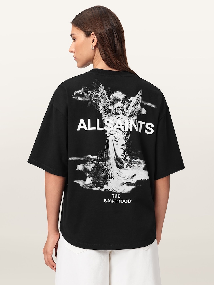 שחור - Allsaints חולצת טי, דגם Guardian Amelie - תמונה 2 מתוך 6