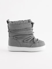 Metallic Silver Reflective Thermal Thinsulate™ Lined Quilted Water Resistant Boots - Image 2 of 5