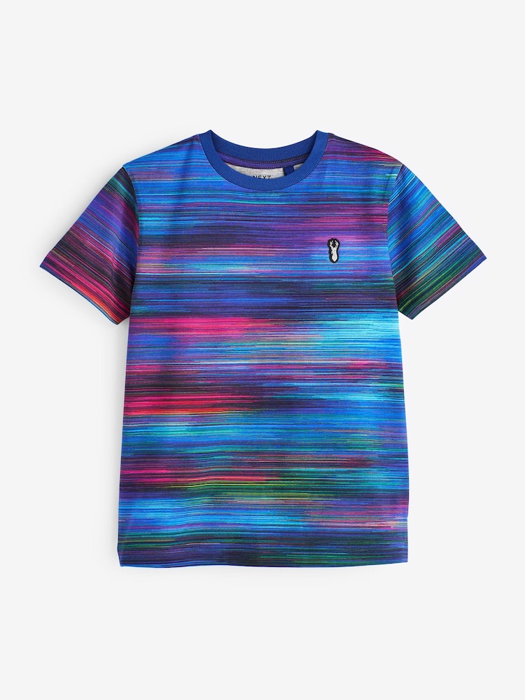 Blue purple All-Over Print Short Sleeve T-Shirt (3-16yrs) - Image 1 of 3 Blue purple All-Over Print Short Sleeve T-Shirt (3-16yrs) - Image 1 of 3