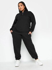 Yours Curve Black Joggers - Image 1 of 4