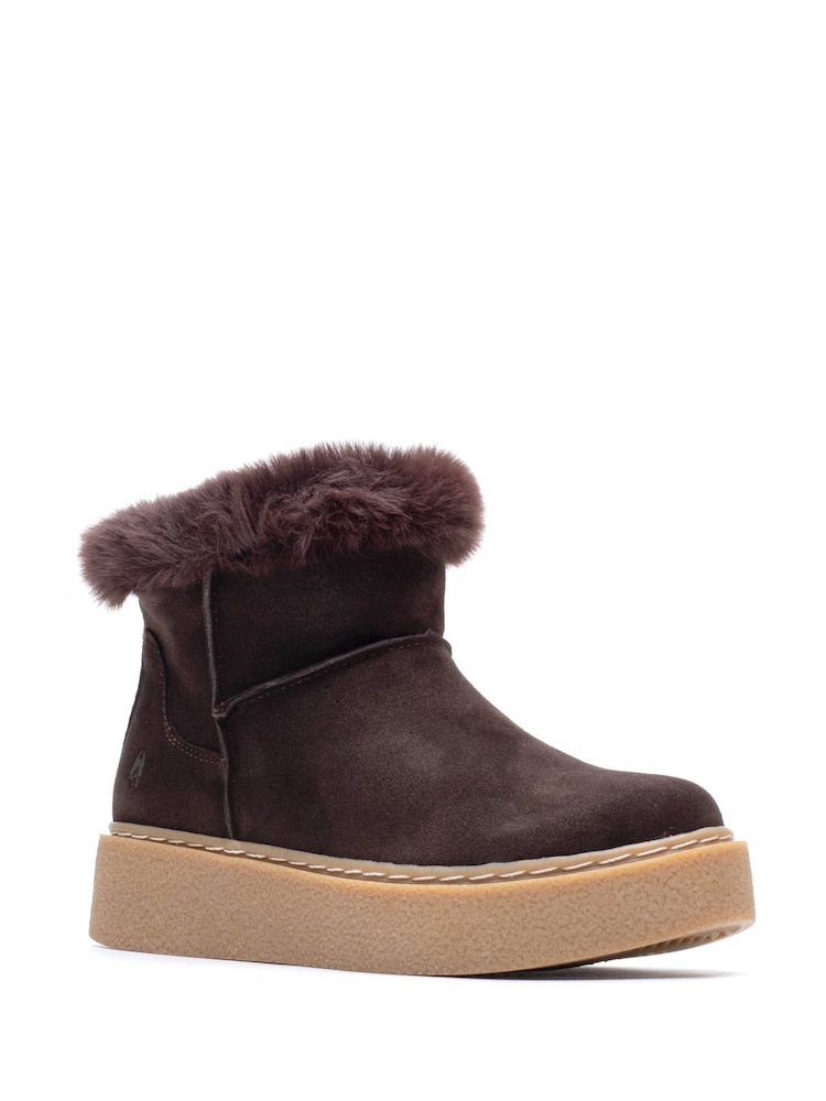 Hush Puppies Chocolate Brown Becca Ankle Boots - Image 2 of 4