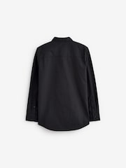 Black Easy Care Grandad Collar Shirt (3-16yrs) - Image 2 of 3
